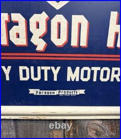 Rare Original 50s TAC Authenticated PARAGON HD Heavy Duty Motor Oil Pump Sign