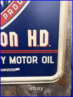 Rare Original 50s TAC Authenticated PARAGON HD Heavy Duty Motor Oil Pump Sign