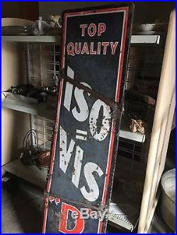 Rare Top Quality ISO=VIS D Motor Oil Sign 16 x 60 Authentic