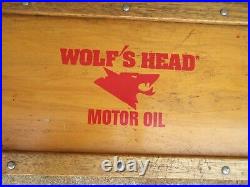 Rare Vintage Wolfs Motor Oil Over Mechanics Creeper Gas Station Sign