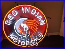 Red Indian Motor Oil Neon Sign