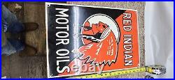 Red Indian motor oil sign with great colors