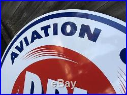 Rpm Chevron Aviation Motor Oil Porcelain Sign Single Sided