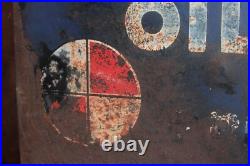 SCARCE 1920s ARMOULD INDPENDENT COAST TO COAST MOTOR OIL PAINTED METAL SIGN GAS