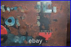SCARCE 1920s ARMOULD INDPENDENT COAST TO COAST MOTOR OIL PAINTED METAL SIGN GAS