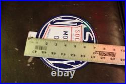 SCARCE 1930s SOCONY STANDARD MOTOR OIL NEW YORK 2-SIDED PADDLE PORCELAIN SIGN
