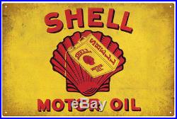 SHELL MOTOR OIL VINTAGE TIN SIGN EXTRA LARGE 80 X 53 cm