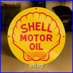 SHELL MOTOR OIL Vintage Heavy Metal Sign (XL 19.7 / 50 cm)
