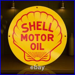 SHELL MOTOR OIL Vintage Heavy Metal Sign (XL 19.7 / 50 cm)