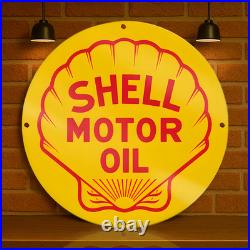 SHELL MOTOR OIL Vintage Heavy Metal Sign (XL 19.7 / 50 cm)