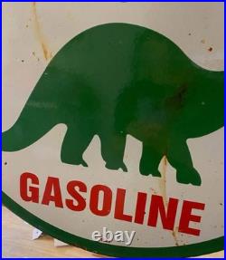 SINCLAIR Dino MOTOR OIL ENAMEL SIGN SIZE 30X30 INCHES DOUBLE SIDED SINCLAIR Dino MOTOR OIL ENAMEL SIGN SIZE 30X30 INCHES DOUBLE SIDED