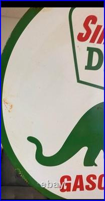 SINCLAIR Dino MOTOR OIL ENAMEL SIGN SIZE 30X30 INCHES DOUBLE SIDED SINCLAIR Dino MOTOR OIL ENAMEL SIGN SIZE 30X30 INCHES DOUBLE SIDED