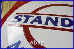 STANDARD MOTOR OIL Schild Enamel sign Emailschild Emaille 50 x 50
