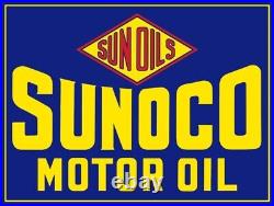 SUN Oil Co. SUNOCO Motor Oil NEW Sign 24x30 USA STEEL XL Size