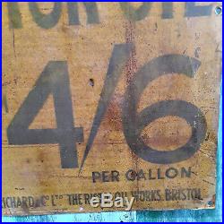 Scarce Early RISTOL MOTOR OIL SIGN Authentic Antique Tin Gas Station Sign
