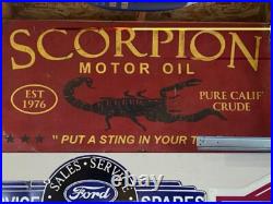 Scorpion motor oil sign