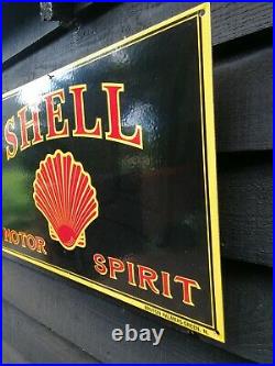 Shell Enamel Sign shell from pump or can sign motor oil petrol pump garage sign