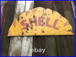 Shell Gas Station 72 X 72 Large 2 Piece Porcelain Motor Oil Sign