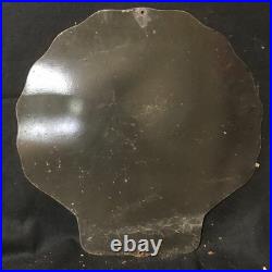 Shell Motor Oil Advertising Porcelain Enamel Sign 30 X 28 In Round Ss