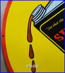 Shell Motor Oil Porcelain Enamel Sign 30 X 30 Inches 1 sides