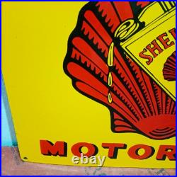 Shell motor Oils Porcelain Enamel Sign 24 x 24 Inches 1 Sided Shell motor Oils Porcelain Enamel Sign 24 x 24 Inches 1 Sided