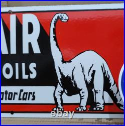 Sinclair Motor Oils Porcelain Enamel Sign 24 X 10 Inches 1 sides Sinclair Motor Oils Porcelain Enamel Sign 24 X 10 Inches 1 sides