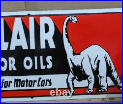Sinclair Motor Oils Porcelain Enamel Sign 24 X 10 Inches 1 sides Sinclair Motor Oils Porcelain Enamel Sign 24 X 10 Inches 1 sides