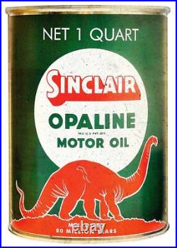 Sinclair Opaline Motor Oil Red Dino Heavy Duty USA Made Metal Advertising Sign