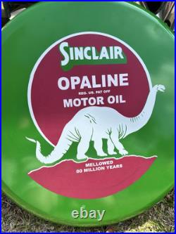 Sinclair Opaline Motor Oil Round Button Reproduction Sign 24 Dinosaur Cool Cave