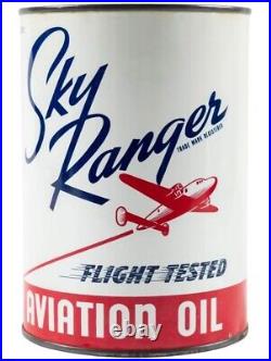 Sky Ranger Aircraft Motor Oil DIECUT NEW 28 Tall Sign USA STEEL XL Size 7 lbs
