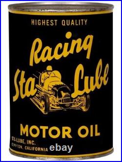 Sta Lube Racing Motor Oil NEW Sign 28 Tall Diecut AMERICAN STEEL
