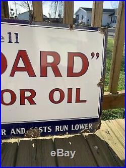 Standard Motor Oil Advertising Sign Gulf Sinclair Texaco