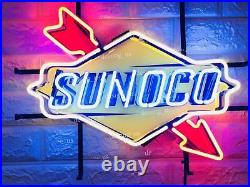 Sunoco Gas Gasoline Motor Oil 20x16 Neon Light Sign Lamp HD Vivid Printing