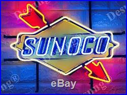 Sunoco Gas Gasoline Motor Oil Light Lamp Neon Sign 20 With HD Vivid Printing