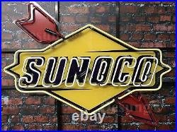 Sunoco Gas Oil Gasoline Motor Oil 24 Neon Sign Light Lamp HD Vivid Printing