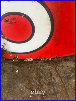 TEXACO Gasoline Motor Oil Porcelain Sign 42in Round Vintage 1931 Original