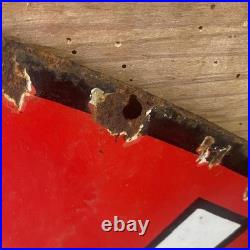 TEXACO Gasoline Motor Oil Porcelain Sign 42in Round Vintage 1931 Original