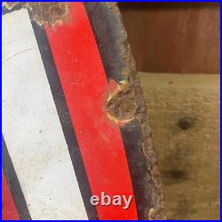 TEXACO Gasoline Motor Oil Porcelain Sign 42in Round Vintage 1931 Original