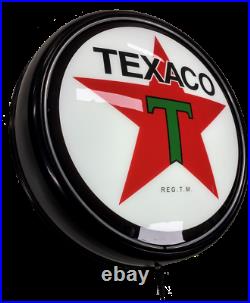 TEXACO Motor Oil LED BLACK Bar Lighting Wall Sign Light Button Man Cave Gift