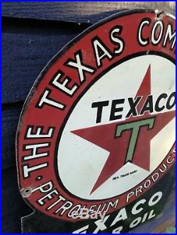 Texaco Enamel Sign Texaco Motor Oil enamel sign Petroleum Products texas oil
