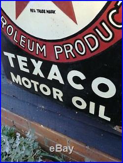Texaco Enamel Sign Texaco Motor Oil enamel sign Petroleum Products texas oil