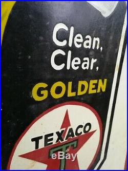 Texaco Enamel Sign Texaco Motor Oil enamel sign clean clear golden oil