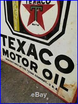 Texaco Enamel Sign Texaco Motor Oil enamel sign clean clear golden oil