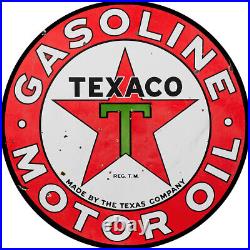 Texaco Gasoline And Motor Oil Advertising Sign