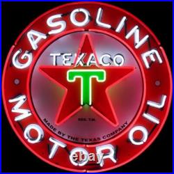 Texaco Gasoline & Motor Oil NEW Sign 40 Dia. Round USA STEEL 17 Lbs NOT a Neon