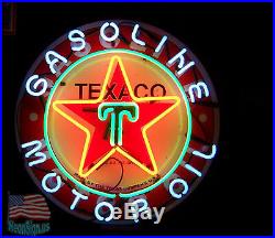 Texaco Gasoline Motor Oil Neon Sign 24x24 From USA