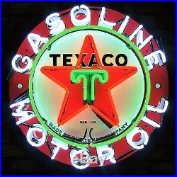 Texaco Gasoline & Motor Oil Neon Sign Gas The Texas Company Star Retro