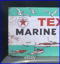 Texaco Marine Motor Oil Sign Boat Gas Fishing Vintage Style Wall Decor BIG 52
