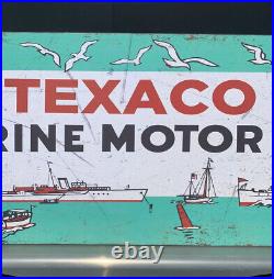 Texaco Marine Motor Oil Sign Boat Gas Fishing Vintage Style Wall Decor BIG 52