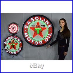 Texaco Motor Oil 36 Inch Neon Light Sign In Metal Can 36 by 36 by 6